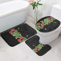 Hawaiian Hibiscus Plumeria Bathroom Set Tropical Leaves LT01 - Polynesian Pride
