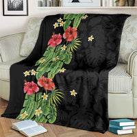 Hawaiian Hibiscus Plumeria Blanket Tropical Leaves LT01 - Polynesian Pride