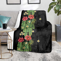 Hawaiian Hibiscus Plumeria Blanket Tropical Leaves LT01 - Polynesian Pride
