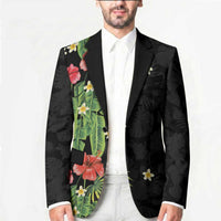 Hawaiian Hibiscus Plumeria Blazer Tropical Leaves LT01 - Polynesian Pride