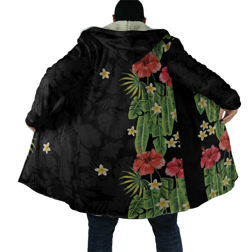 Hawaiian Hibiscus Plumeria Cloak Tropical Leaves LT01 - Polynesian Pride