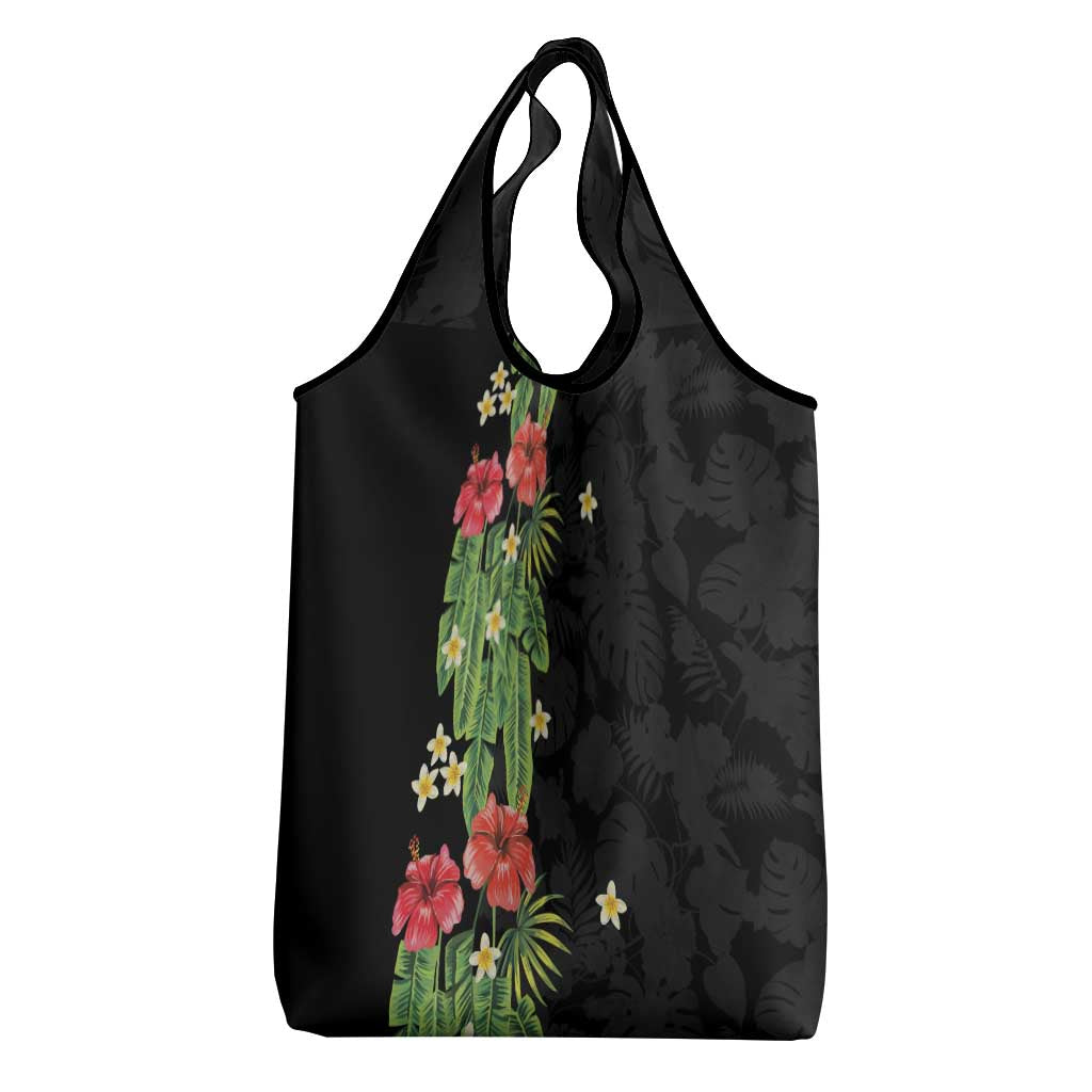 Hawaiian Hibiscus Plumeria Grocery Bag Tropical Leaves LT01 - Polynesian Pride
