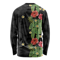 Hawaiian Hibiscus Plumeria Long Sleeve Shirt Tropical Leaves LT01 - Polynesian Pride