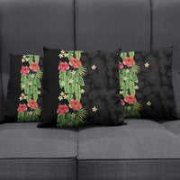 Hawaiian Hibiscus Plumeria Pillow Cover Tropical Leaves LT01 - Polynesian Pride