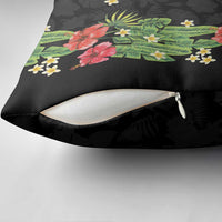 Hawaiian Hibiscus Plumeria Pillow Cover Tropical Leaves LT01 - Polynesian Pride