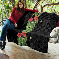Hawaiian Hibiscus Plumeria Quilt Tropical Leaves LT01 - Polynesian Pride