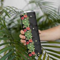 Hawaiian Hibiscus Plumeria Skinny Tumbler Tropical Leaves LT01 - Polynesian Pride