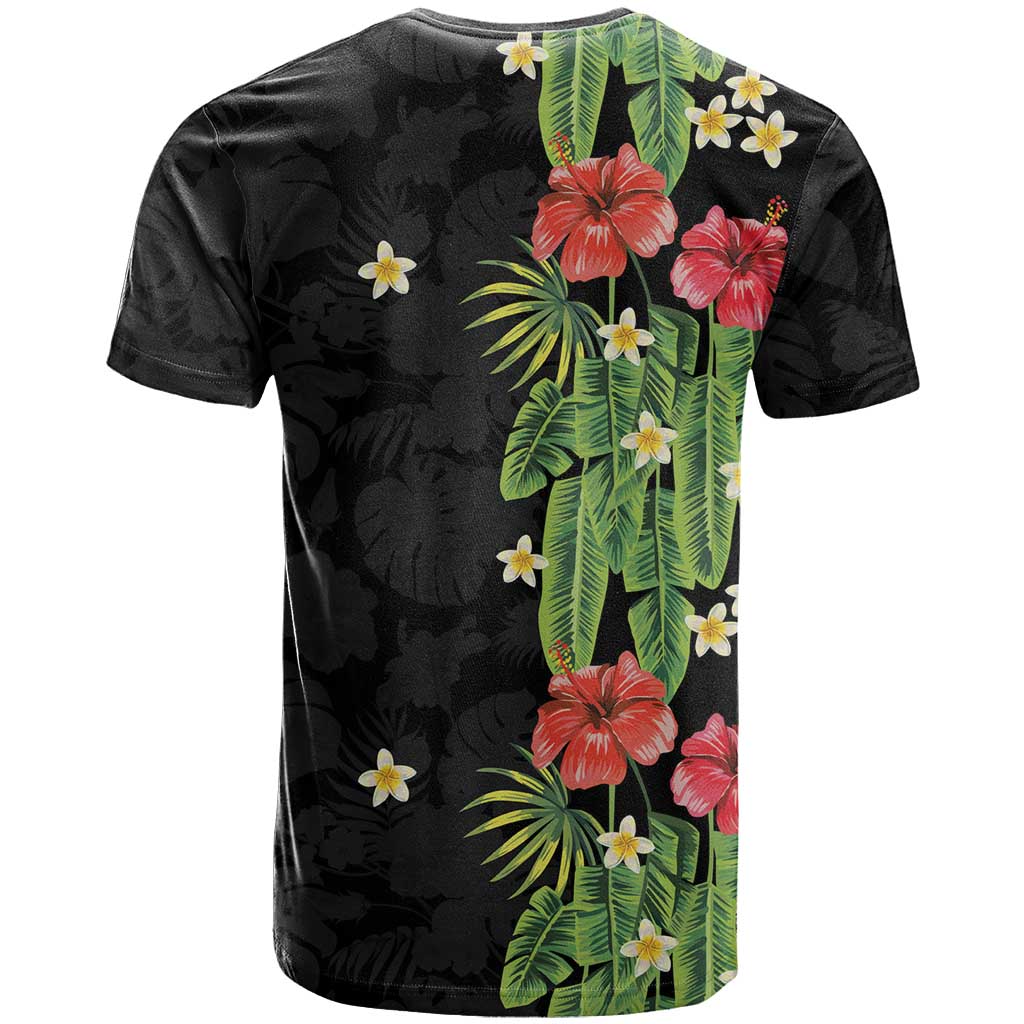 Hawaiian Hibiscus Plumeria T Shirt Tropical Leaves LT01 - Polynesian Pride