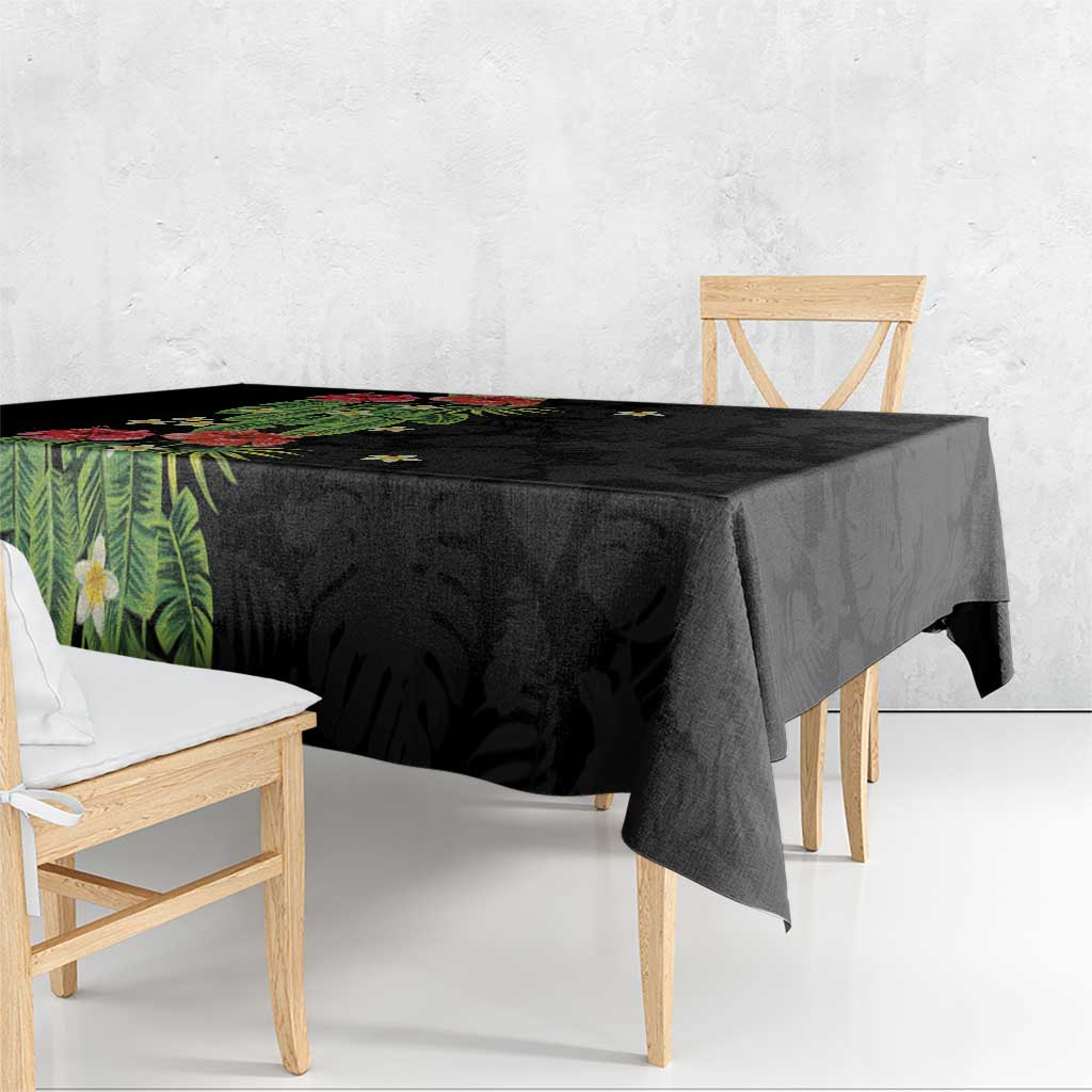 Hawaiian Hibiscus Plumeria Tablecloth Tropical Leaves LT01 - Polynesian Pride