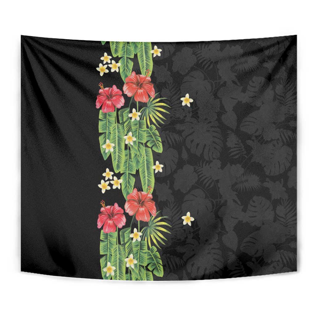 Hawaiian Hibiscus Plumeria Tapestry Tropical Leaves LT01 - Polynesian Pride