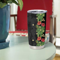 Hawaiian Hibiscus Plumeria Tumbler Cup Tropical Leaves LT01 - Polynesian Pride