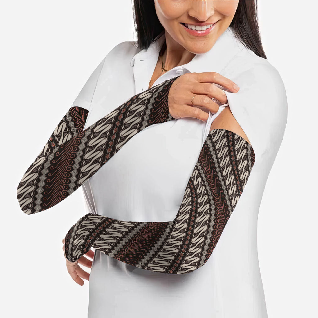 Yogyakarta Parang Batik Motifs Arm Sleeves Indonesian Traditional Pattern