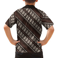 Yogyakarta Parang Batik Motifs Family Matching Off Shoulder Maxi Dress and Hawaiian Shirt Indonesian Traditional Pattern