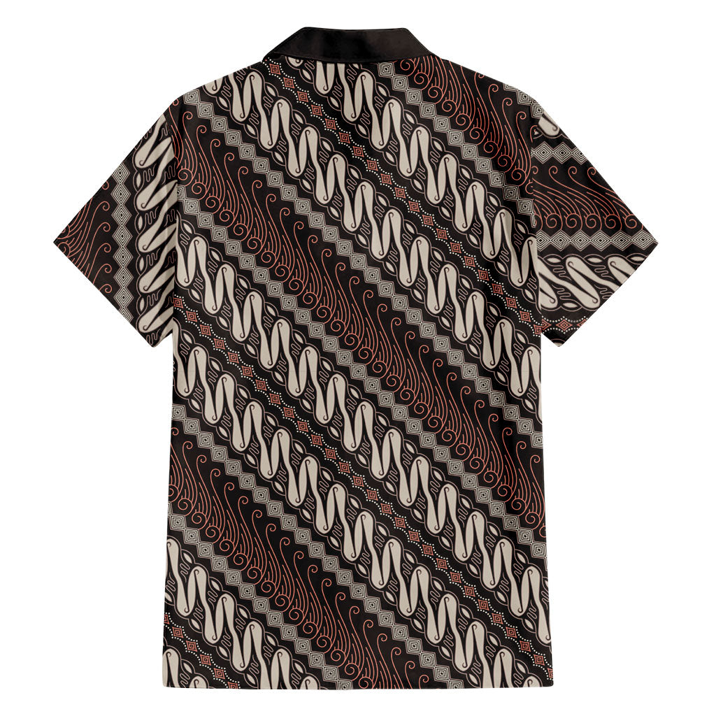Yogyakarta Parang Batik Motifs Family Matching Tank Maxi Dress and Hawaiian Shirt Indonesian Traditional Pattern