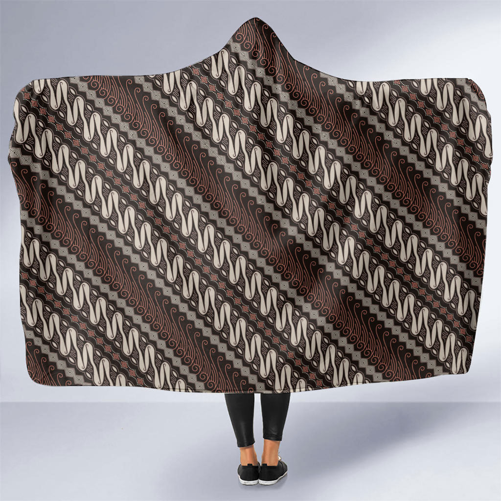 Yogyakarta Parang Batik Motifs Hooded Blanket Indonesian Traditional Pattern