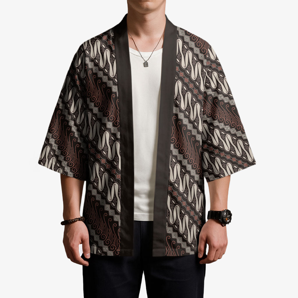 Yogyakarta Parang Batik Motifs Kimono Indonesian Traditional Pattern