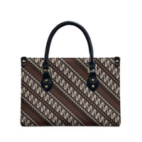 Yogyakarta Parang Batik Motifs Leather Bag Indonesian Traditional Pattern