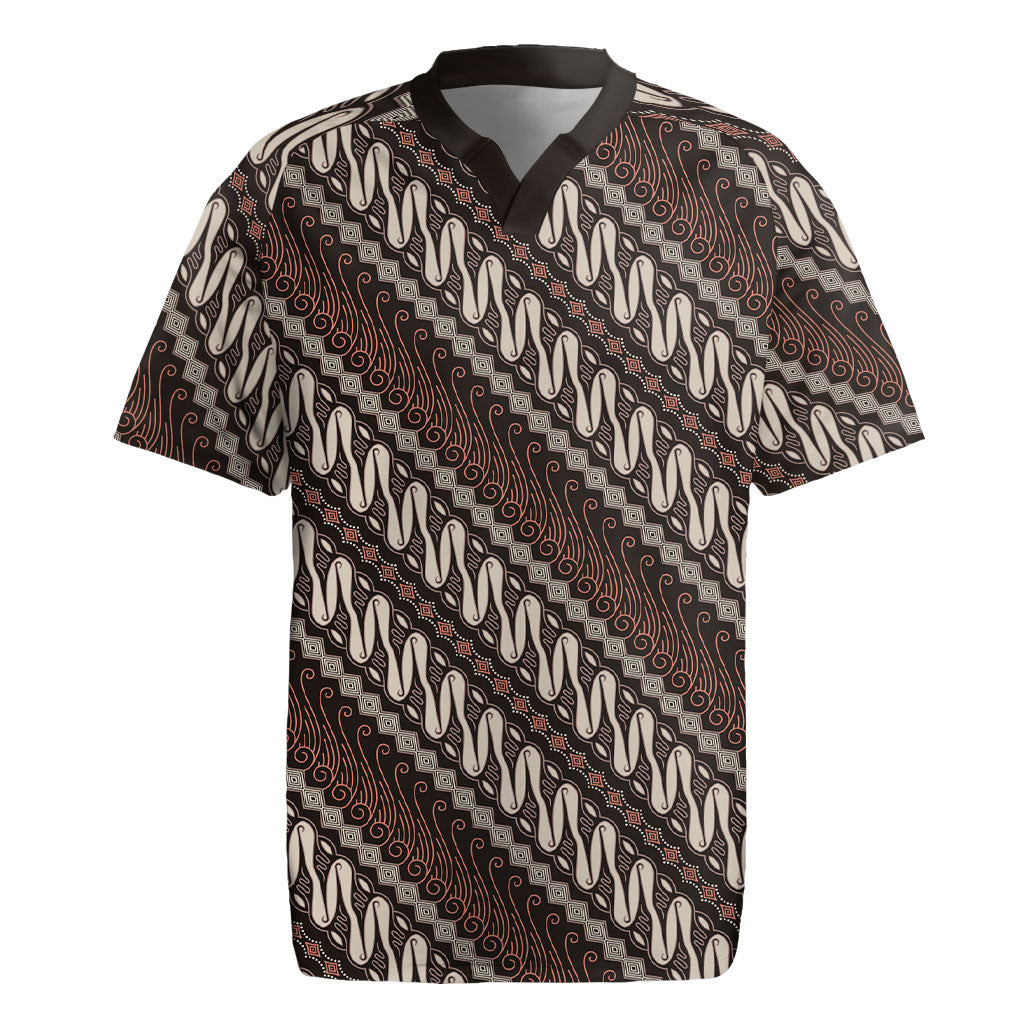 Yogyakarta Parang Batik Motifs Rugby Jersey Indonesian Traditional Pattern