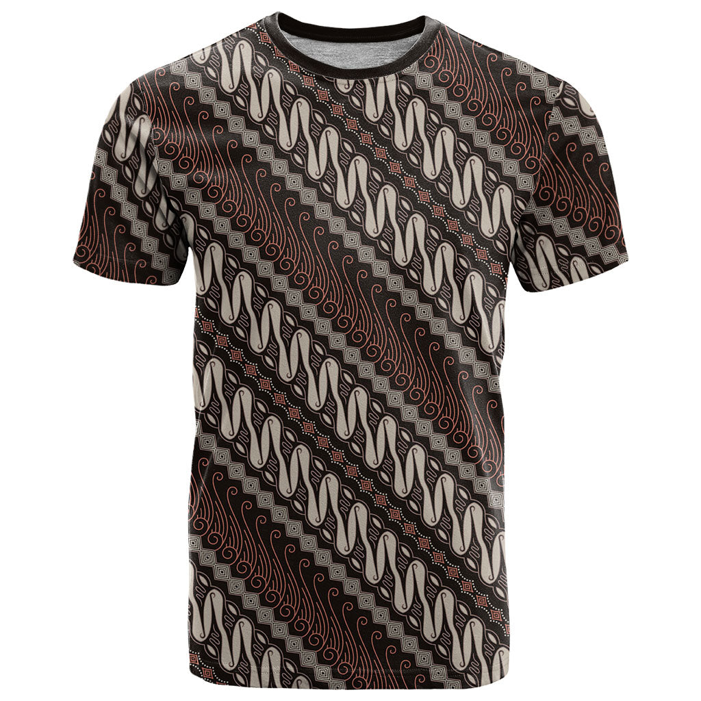Yogyakarta Parang Batik Motifs T Shirt Indonesian Traditional Pattern
