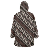 Yogyakarta Parang Batik Motifs Wearable Blanket Hoodie Indonesian Traditional Pattern