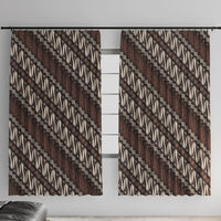 Yogyakarta Parang Batik Motifs Window Curtain Indonesian Traditional Pattern