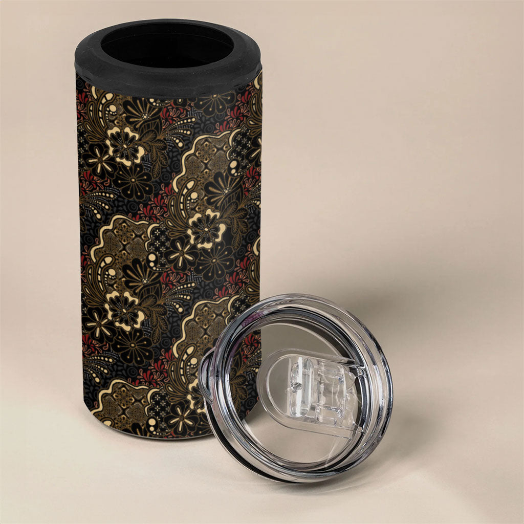 Batik Sekar Jagad 4 in 1 Can Cooler Tumbler Indonesian Traditional Pattern