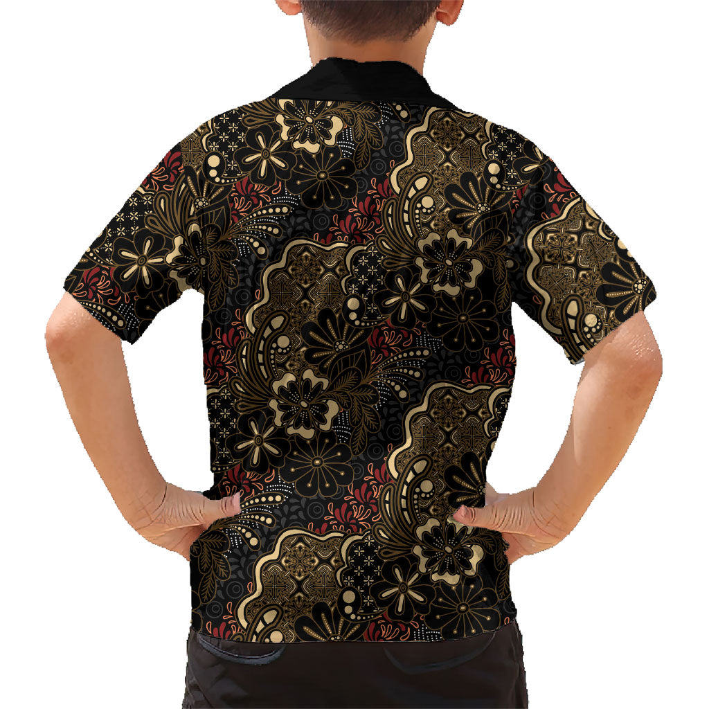 Batik Sekar Jagad Family Matching Mermaid Dress and Hawaiian Shirt Indonesian Traditional Pattern