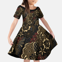 Batik Sekar Jagad Family Matching Puletasi and Hawaiian Shirt Indonesian Traditional Pattern