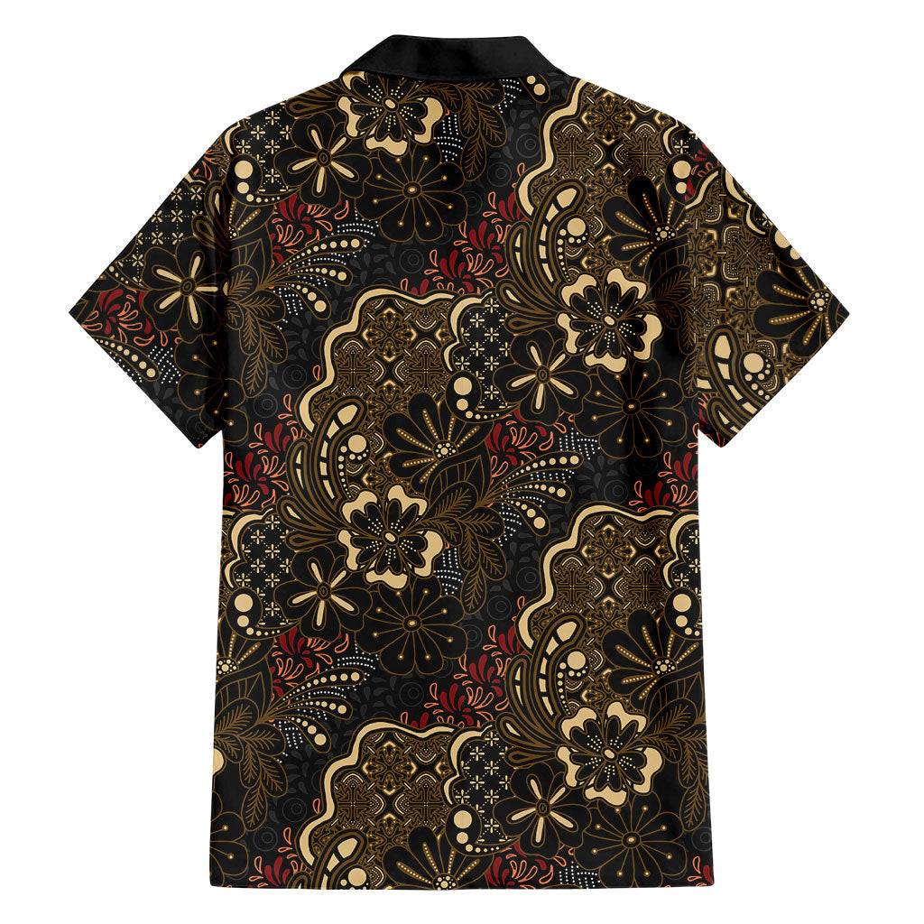 Batik Sekar Jagad Family Matching Short Sleeve Bodycon Dress and Hawaiian Shirt Indonesian Traditional Pattern