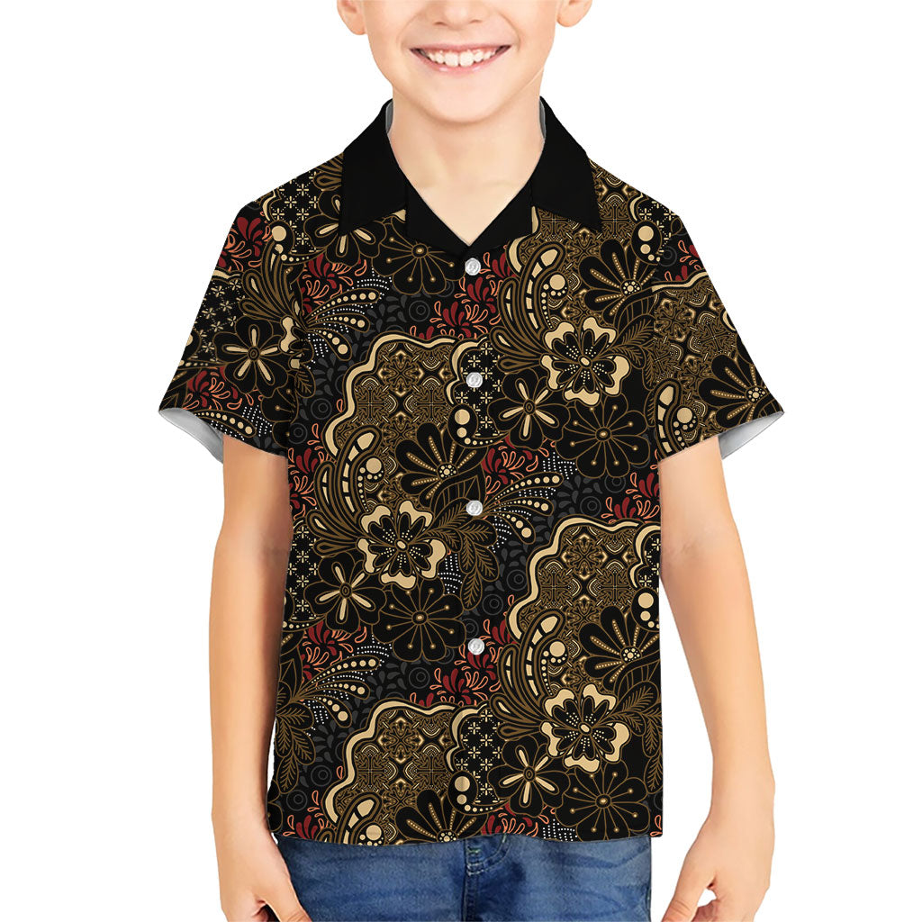 Batik Sekar Jagad Kid Hawaiian Shirt Indonesian Traditional Pattern