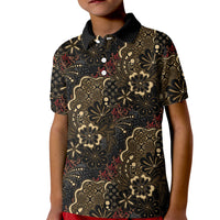Batik Sekar Jagad Kid Polo Shirt Indonesian Traditional Pattern