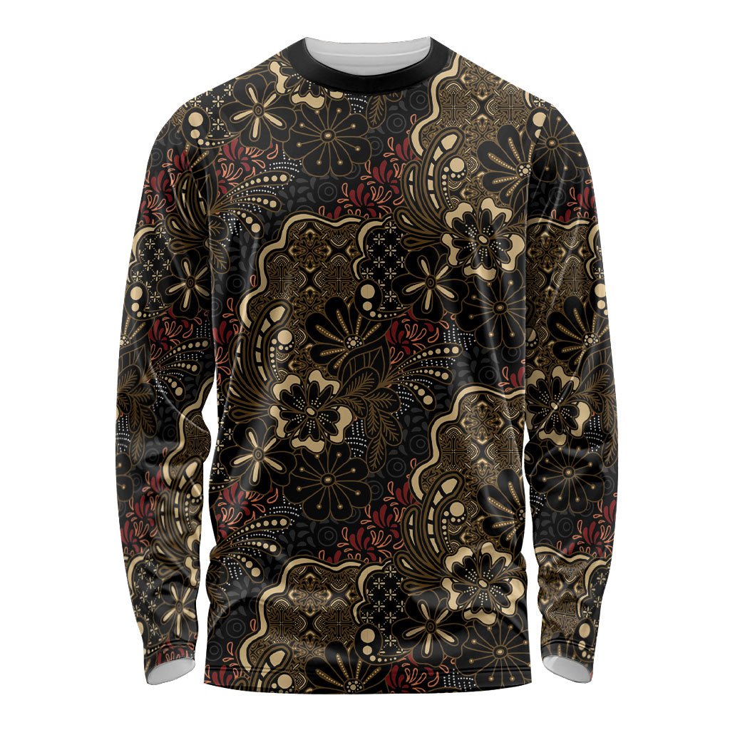 Batik Sekar Jagad Long Sleeve Shirt Indonesian Traditional Pattern