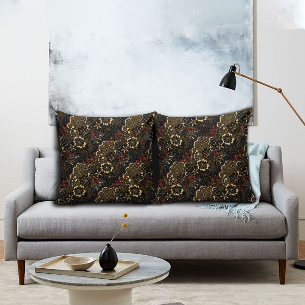 Batik Sekar Jagad Pillow Cover Indonesian Traditional Pattern