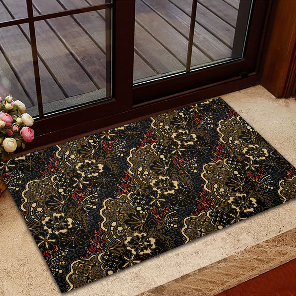 Batik Sekar Jagad Rubber Doormat Indonesian Traditional Pattern