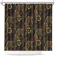 Batik Sekar Jagad Shower Curtain Indonesian Traditional Pattern