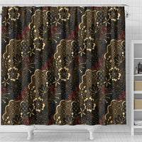 Batik Sekar Jagad Shower Curtain Indonesian Traditional Pattern