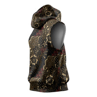 Batik Sekar Jagad Sleeveless Hoodie Indonesian Traditional Pattern