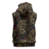 Batik Sekar Jagad Sleeveless Zip Hoodie Indonesian Traditional Pattern