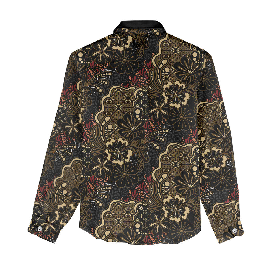 Batik Sekar Jagad Women Casual Shirt Indonesian Traditional Pattern