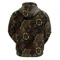 Batik Sekar Jagad Zip Hoodie Indonesian Traditional Pattern