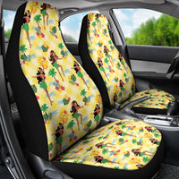 Hawaii Hula Girl Tropical Car Seat Cover Yellow Palaka