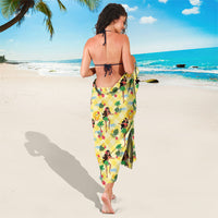 Hawaii Hula Girl Tropical Sarong Yellow Palaka