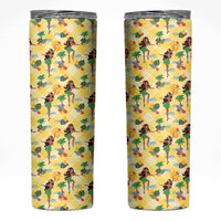 Hawaii Hula Girl Tropical Skinny Tumbler Yellow Palaka