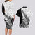 New Zealand Silver Fern Rugby Couples Matching Long Sleeve Bodycon Dress and Hawaiian Shirt Aotearoa Maori Black Version LT01 - Polynesian Pride