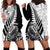 New Zealand Silver Fern Rugby Hoodie Dress Aotearoa Maori Black Version LT01 - Polynesian Pride