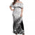 New Zealand Silver Fern Rugby Off Shoulder Maxi Dress Aotearoa Maori Black Version LT01 Women Black - Polynesian Pride