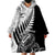 Custom New Zealand Silver Fern Rugby Wearable Blanket Hoodie Aotearoa Maori Black Version LT01 - Polynesian Pride