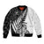 New Zealand Silver Fern Rugby Bomber Jacket Aotearoa Maori White Version LT01 Unisex White - Polynesian Pride