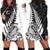 New Zealand Silver Fern Rugby Hoodie Dress Aotearoa Maori White Version LT01 - Polynesian Pride