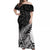 New Zealand Silver Fern Rugby Off Shoulder Maxi Dress Aotearoa Maori White Version LT01 Women White - Polynesian Pride